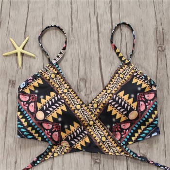 Aztec Biquini String Strappy Swim Wear Bathing Suit Swimsuit Beachwear Swimwear Women Brazilian Bikini